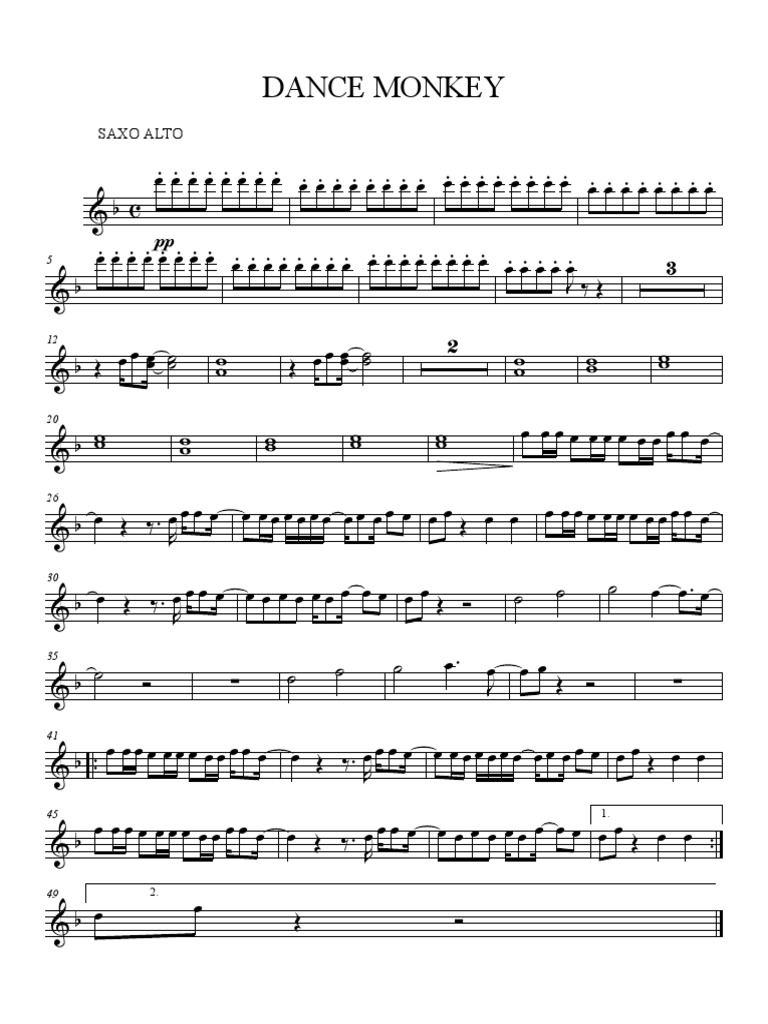 DANCE MONKEY Alto Sax. PDF