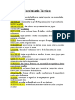 Vocabulario técnico pastelería