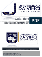 Guía de Estudios Derecho Administrativo. .