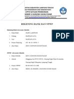 SDN3 Gunung Sugih Pasar rekening bank dan NPWP