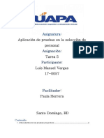 Tarea 5 Aplicación de Pruebas Luis Manuel Vargas 17-0057