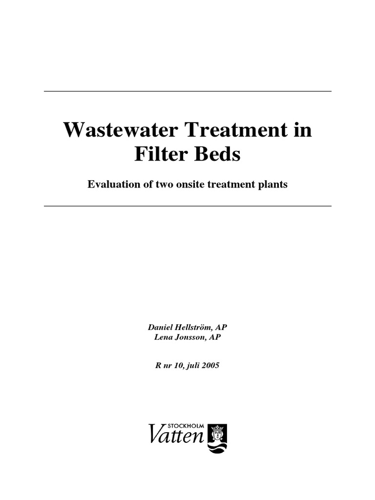 10 2005 Wastewater Treatment Filter Beds PDF Sewage Treatment Septic Tank