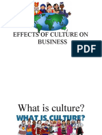 Effects of Culture On Business