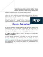 As Classes Gramaticais 2º Ano