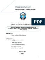 Proyecto de La Planta de Produccion de Desinfectantes A Base de Vinagre PDF