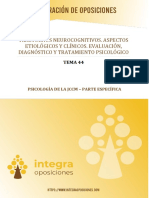 Trastornos Neurocognitivos. Aspectos Etiológicos Y Clínicos. Evaluación, Diagnóstico Y Tratamiento Psicológico