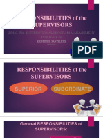 Educ306 Chapter3 RESPONSIBILITIES of Supervisors