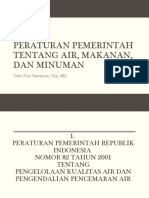 Peraturan Tentang Air, Makanan, Dan Minuman