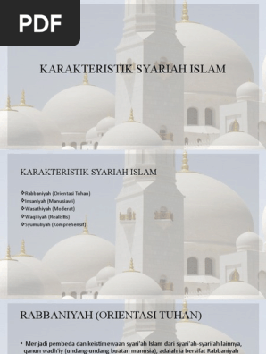 Karakteristik Syariah Islam Pdf