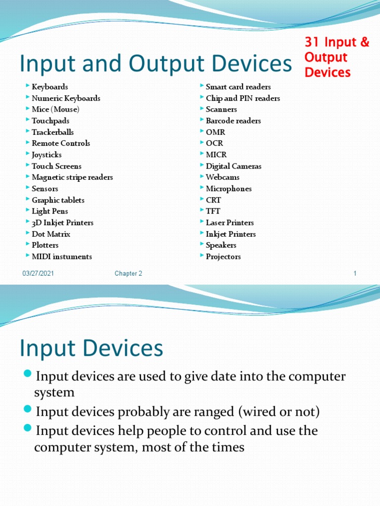 Input and Output Devices 2 | PDF | Printer (Computing) | Computer Monitor