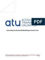 Accounting Fundamentals Practice Test