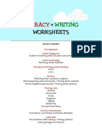 Literacy + Writing Worksheets