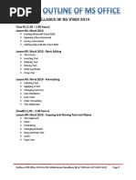 Proposed Syllabus of MS WORD 2010: Class #1 (1.30 - 2.00 Hours) Lesson #1: Word 2010