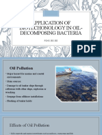 Application of Biotechonology in Oil-Decomposing Bacteria