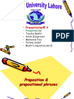 Prepositions & Prepositional Phrases Presentation