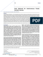 Outcomes of Patients Referred For Arteriovenous Fistula Construction: A Systematic Review