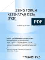 REFRESING FORUM KESEHATAN DESA (FKD)