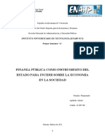 Finanza Pública Como Instrumemto Del Estado para Incidir Sobre La Economia en La Sociedad