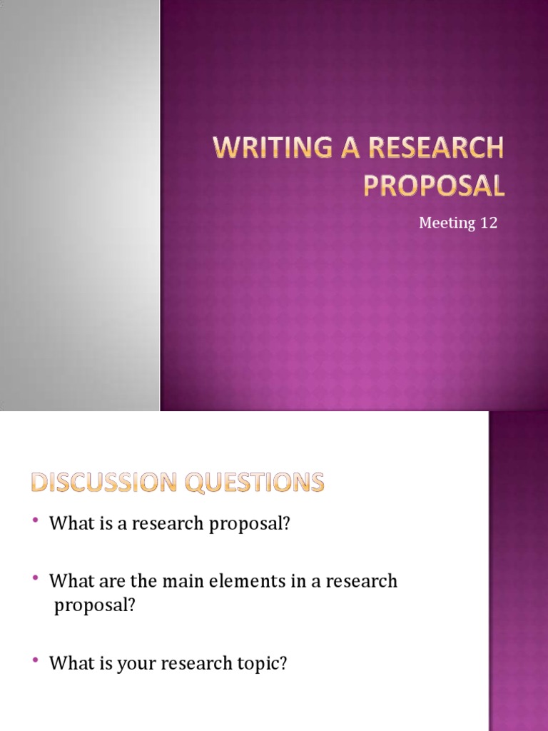 steps of writing a research proposal pdf