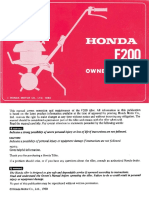 Honda F200 Operator Manual