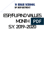 Sauyo High School ESP Values Month Activities