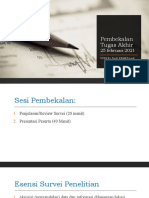 Pembekalan Tugas Akhir 25 MARET 2021