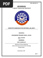 Lab Manual: Computer Communication Network - Lab - No# 4