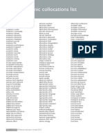 IELTS Academic Collocations List: Photocopiable