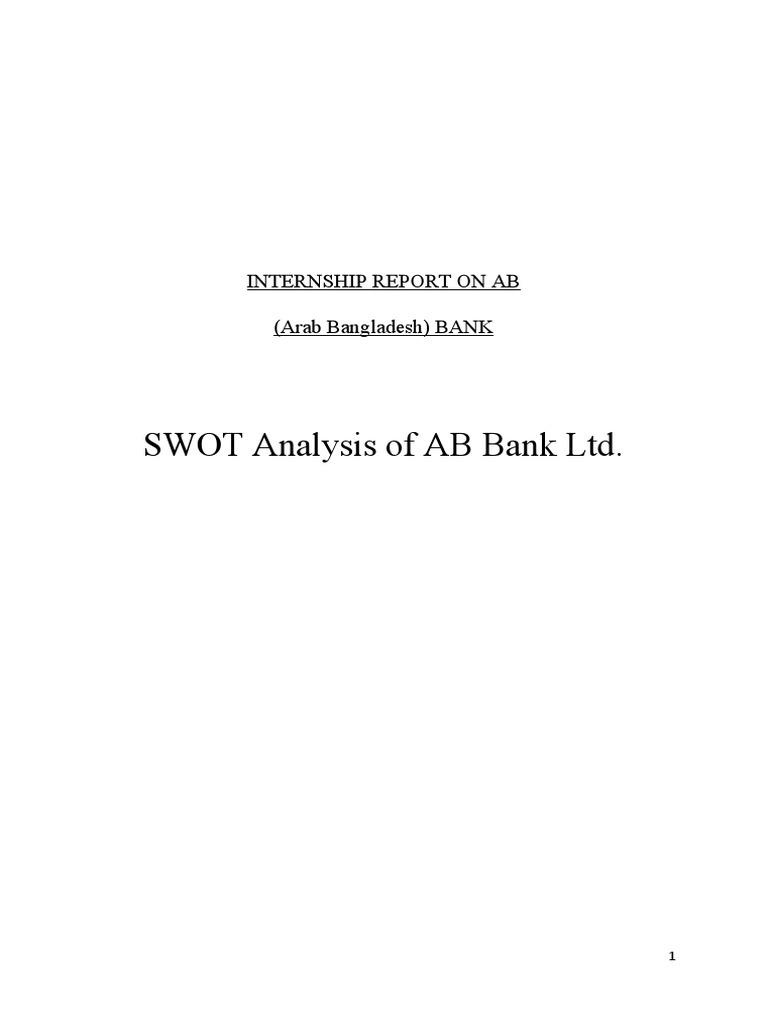 SWOT Analysis of AB Bank | PDF | Transaction Account | Deposit Account
