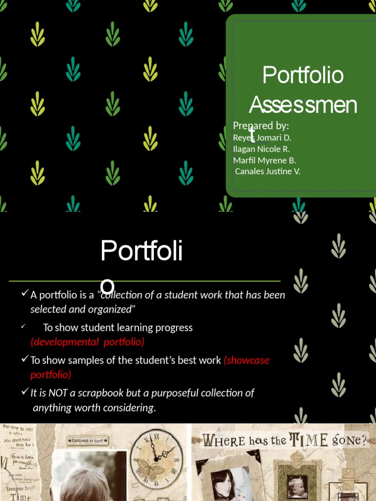 Portfolio Assessmen T: Prepared by | PDF | Educational Assessment ...