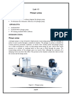 Lab # 5 Plunger Pump: Objective