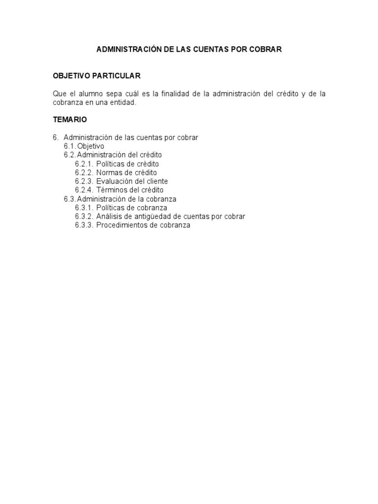 Administracion de Las Cuentas Por Cobrar | PDF | Pagaré | Pagos