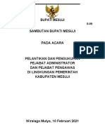 02-09. Pelantikan Dan Pengukuhan Pejabat Administrator Dan Pengawas