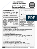 Summarizing: Online Reading Comprehension Lab