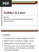 Netfilter in Linux: Bing Qi