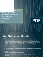 Diagnostic Accuracy of 5 Dental Pulp Tests: A Systematic Review and Meta-Analysis