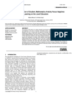 Psichological Disposition of Student Mathematics Anxiety Vesus Happines Learning On The Level Education