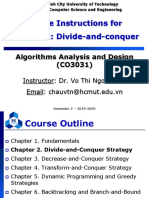 Online Instructions For Chapter 2: Divide-And-Conquer: Algorithms Analysis and Design (CO3031)