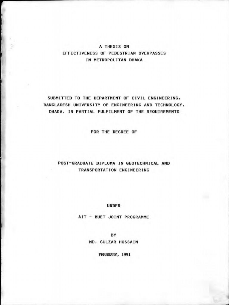 Full Thesis - 2 | PDF | Pedestrian | Rapid Transit
