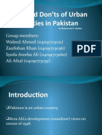 Do's and Don'ts of Urban Policies in Pakistan