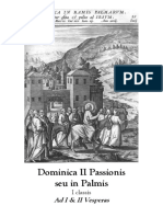 Dominica II Passionis Seu in Palmis. Ad I & II Vesperas