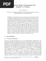 Kernels For Edge Dominating Set: Simpler or Smaller: Abstract. A Kernelization For A Parameterized Computational Problem