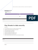Key Threats To Data Security