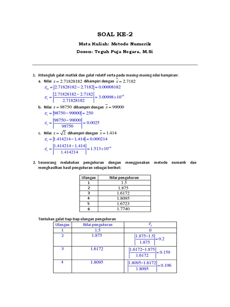 Contoh Soal Galat Studi Indonesia