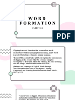 Word Formation - Clipping