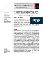 PublishGC-MS and HR-LCMS Fingerprinting of Various Parts of Oroxylum Indicum (L.) Vent. A Comparative Phytochemical Study Based On Plant Part Substitution Approached Paper