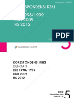 Korespondensi KBKI Dengan KKI 1998 - 1999 KBLI 2009 HS 2012 Buku 5 Komoditas Jasa (Seksi5-9)