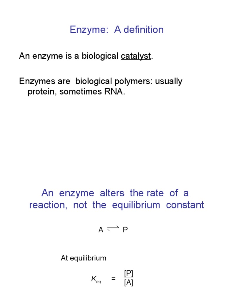 Enzyme A Definition PDF Cofactor (Biochemistry) Active Site