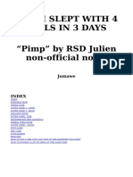 How I Slept With 4 Girls in 3 Days "Pimp" by RSD Julien Non-Official Notes