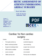 Pre-op assessment of cardiac patients for non-cardiac surgery